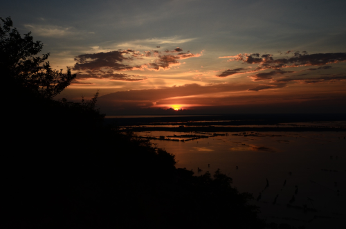 SUNSET AT PHNOM KROM